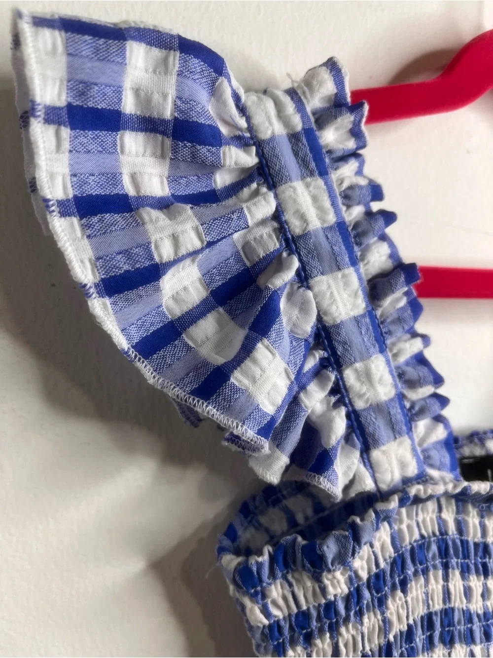 By & By Smocked Blue Gingham Maxi Dress Blue Check Size 10